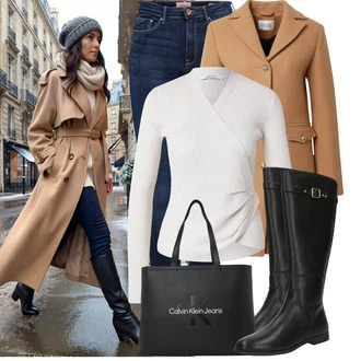 Bar Outfit s Tmavě modrá/Modrá Kožená bunda/Zimní bunda/Kožená Pánská Bund/High Waist Džínové Kalhoty/Kožené Boty/Džíny s Rozparkem/Push up Džín/Termální Džíny Only "Stylový zimní outfity"Look: Bar, Koncert, Škola, 18. narozeniny