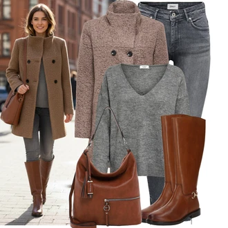 Outfit s Šedá/Světle šedá/Tmavě šedá Sveter Svetr s Výstřihem/Jednoduchý Svetr/Svetr s V-výstřihem/Mohair Pullover/Basic Svetr/Kašmírový Svetr/Zimní Svetr/Vlněný Svetr/Svetr z Jemné Pleteniny/Pletený Svetr/Svetry 2 v 1 JdY "Trendový zimní vzhled" Outfit s Šedá/Světle šedá/Tmavě šedá Sveter Svetr s Výstřihem/Jednoduchý Svetr/Svetr s V-výstřihem/Mohair Pullover/Basic Svetr/Kašmírový Svetr/Zimní Svetr/Vlněný Svetr/Svetr z Jemné Pleteniny/Pletený Svetr/Svetry 2 v 1 JdY "Trendový zimní vzhled"