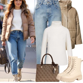 Na Procházku Outfit s Khaki/Béžová/Hnědá Nezařazené Edited "zimní outfit"Look: Volný čas, Jízda na koni, Na Procházku