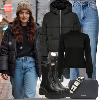 Outfit s Černá Sveter Jednoduchý Svetr/Svetr s límečkem/Svetr Carmen/Basic Svetr/Kašmírový Svetr/Rolák/Vlněný Svetr/Svetr z Jemné Pleteniny JdY "zimní outfit" Outfit s Černá Sveter Jednoduchý Svetr/Svetr s límečkem/Svetr Carmen/Basic Svetr/Kašmírový Svetr/Rolák/Vlněný Svetr/Svetr z Jemné Pleteniny JdY "zimní outfit"