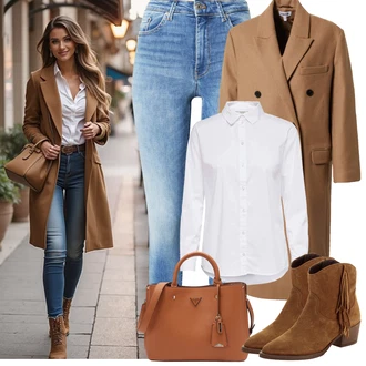 90tá léta, Styl Outfit s Světle modrá/Modrá Džíny s Rozparkem/Džíny s Dírou/Push up Džín/Kožené Boty/Navlékací džíny/Kotníková Bota/Kožená Pánská Bund/Kožená bunda/Zimní bunda/High Waist Džínové Kalhoty VERO MODA "zimní outfit"Look: Styl, Emo, 90tá léta, Cool, Krásný, Old Money, Bezešvé