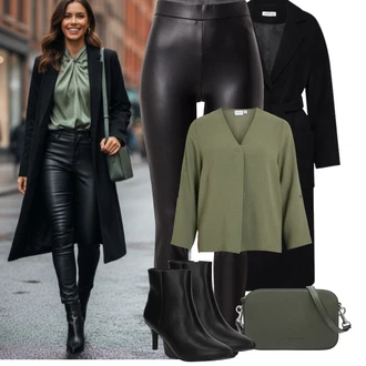 Vlna Outfit s Černá Edited "zimní oblečení"