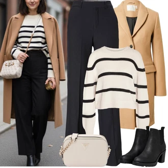 Klasické Outfit s Béžová/Hnědá/Oranžová Nezařazené guido maria kretschmer women "zimní outfit"Look: Klasické, Kancelář, Business