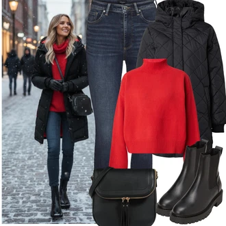 Outfity na zimu Elegantní Dlouhé s Černá/Hnědá Taška/Klasická Taška Přes Rameno/Brašna/Sportovní Taška Přes Rameno About You "zimní oblečení"Look: Rad, Šik, Klasické, Elegantní, Cool, Kancelář, Old Money, Vintage