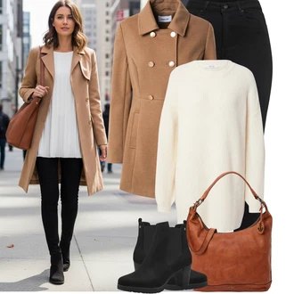 Outfit s Černá Legíny s Vysokým Pasem/Jeggings/Legíny s Rozparkem/Tregíny/Džínové Legíny/Skinny Kalhoty VERO MODA "zimní oblečení"