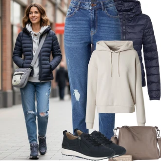 Vysoký Pas Outfit s Světle modrá/Modrá Džíny s Rozparkem/Kožené bundy/Džíny s Dírou/Girlfriend Džíny/Kotníková Bota/High Waist Džínové Kalhoty/Boyfriend Džínové kalhoty Pieces "zimní oblečení"