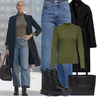 Outfity na zimu Culotte s Světle modrá/Modrá Džíny Volného Střihu/Džíny s Rozparkem/Zvonové Džíny/Vintage džíny/Džín s Širokou Nohavicí/Džíny Culottes/High Waist Džínové Kalhoty Only "zimní oblečení"