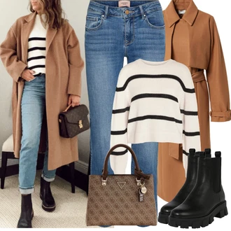 Outfity na zimu s Světle modrá/Modrá Zkrácené Džíny/Džíny s Rozparkem/Girlfriend Džíny/Navlékací džíny/Kotníková Bota/Rovná Džína/Slim Fit Džíny/Džíny Regular Fit/Sportovní boty/Capri Džíny/Dámské Džíny s Délkou 7/8/Boyfriend Džínové kalhoty/Pánské tričko VERO MODA "zimní outfit"