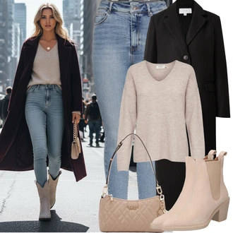 Outfit s Hnědá/Béžová/Růžová/Fialová Sveter Jednoduchý Svetr/Svetr s V-výstřihem/Kašmírový Svetr/Mohair Pullover/Svetr na kojení/Basic Svetr/Kašmírový Svetr/Vlněný Svetr/Svetr z Jemné Pleteniny Only "zimní outfit" Outfit s Hnědá/Béžová/Růžová/Fialová Sveter Jednoduchý Svetr/Svetr s V-výstřihem/Kašmírový Svetr/Mohair Pullover/Svetr na kojení/Basic Svetr/Kašmírový Svetr/Vlněný Svetr/Svetr z Jemné Pleteniny Only "zimní outfit"