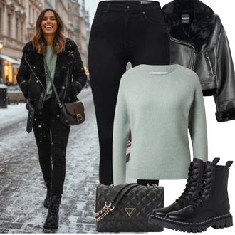 Outfity pro desetiletí Móda pro plnoštíhlé s Světle zelená/Zelená Jednoduchý Svetr/Basic Svetr/Kašmírový Svetr/Vlněný Svetr/Svetr z Jemné Pleteniny Only "zimní oblečení"