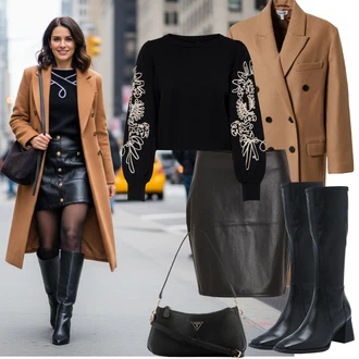 Outfity s botami Hunting s Hnědá/Béžová/Khaki Nezařazené Edited "zimní outfit"Look: Volný čas, Hunting, Jízda na koni