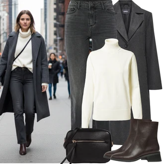 Outfity pro baculky Traditional s Krémová/Bílá Jednoduchý Svetr/Svetr s límečkem/Kašmírový Svetr/Kašmírový Svetr/Rolák/Svetr z Jemné Pleteniny SAINT TROPEZ "zimní oblečení"Look: Klasické, Pro Dům, Skromné, Univerzitní, Traditional