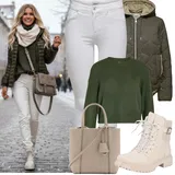 Bílé Jeggings Outfity image