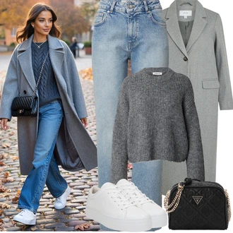Outfit s Šedá/Tmavě šedá/Světle šedá Sveter Svetr s Výstřihem/Jednoduchý Svetr/Svetr Carmen/Hrubě pletený svetr/Crop Svetr/Mohair Pullover/Basic Svetr/Zimní Svetr/Vlněný Svetr/Pletený Svetr Edited "zimní outfit" Outfit s Šedá/Tmavě šedá/Světle šedá Sveter Svetr s Výstřihem/Jednoduchý Svetr/Svetr Carmen/Hrubě pletený svetr/Crop Svetr/Mohair Pullover/Basic Svetr/Zimní Svetr/Vlněný Svetr/Pletený Svetr Edited "zimní outfit"