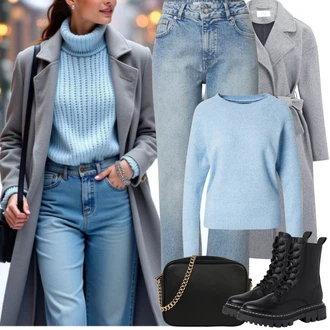 Karneval Outfit s Černá/Bílá/Růžová Taška/Klasická Taška Přes Rameno/Malá Taška/Brašna/Sportovní Taška Přes Rameno About You "zimní outfit"Look: Bar, Karneval, Koncert, Galavečer