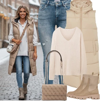 Outfity pro desetiletí Móda pro plnoštíhlé s Béžová/Bílá/Khaki/Růžová Kašmírový Svetr/Svetr z Jemné Pleteniny/Mohair Pullover/Jednoduchý Svetr/Svetr s V-výstřihem/Vlněný Svetr Tom Tailor "zimní oblečení"