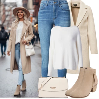 Outfit s Bílá/Šedá/Krémová Sveter Jednoduchý Svetr/Kašmírový Svetr/Mohair Pullover/Basic Svetr/Kašmírový Svetr/Svetr s Kulatým Výstřihem/Vlněný Svetr/Svetr z Jemné Pleteniny Rich & Royal "zimní outfit" Outfit s Bílá/Šedá/Krémová Sveter Jednoduchý Svetr/Kašmírový Svetr/Mohair Pullover/Basic Svetr/Kašmírový Svetr/Svetr s Kulatým Výstřihem/Vlněný Svetr/Svetr z Jemné Pleteniny Rich & Royal "zimní outfit"