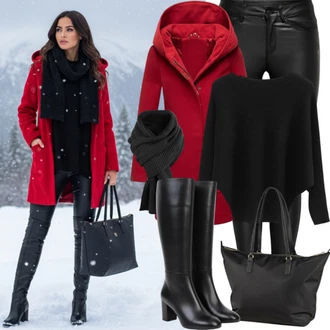 outfit mit Črna Pulover s Potiskom/Pulover iz Kašmirja/Pleteni Pulover/Prevelik Pulover/Zimski Pulover/Dolg Pulover/2-v-1 Pulover/Volnen Pulover/Pulover Carmen/Women's Pullovers with Stand-up Collar/Pulover Nicki/Žakard Pulover/Vintage pulover answear lab "Zimske Obleke"