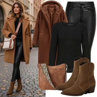 outfit mit Rjava/Bež Škornj na Vezalke/Podloženi Gležnar/Oblazinjeni škorenj/Treking Čevelj/Vodotesen škorenj/Usnjene moške čevlje/Zimski gležnjar/Zimski Škorenj/Zimske superge boto "Zimske Obleke"