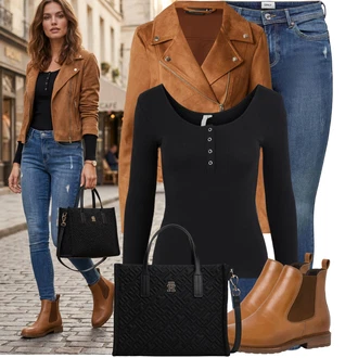 Baseball Outfit s Černá Pletené tričko/Košilový top/Jednoduchý top/Dlouhá košile/Dlouhý top/Košile s dlouhým rukávem/Pletený top Pieces "Cool každodenní outfit"Look: Baseball, Krasobruslení