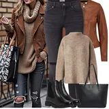Outfity s gumovými kotníkovými botami image