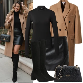 Outfit s Hnědá/Béžová/Khaki Edited "Jarní Outfit"