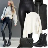 Outfity s koženými legíny image