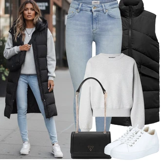 Styl Outfit s Světle modrá/Modrá Džíny s Rozparkem/Girlfriend Džíny/Mom Jean/Džíny Culottes/Džín s Nízkým Pasem/High Waist Džínové Kalhoty/Vintage džíny/Push up Džín/Džíny s Nízkým Sedem/Dad Džíny Only "Jarní Outfit"