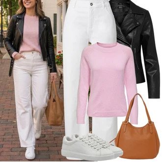 Metal Outfit s Černá Kožené Bund Bunda z Umělé Kůže/Bunda s Bočním Zipem/Kožené Bund/Motorkářská bunda/Motorkářské Bund Only "Jarní Outfit"Look: Šik, Metal, Rock 'n' Roll