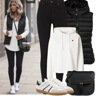 Outfit s Černá Jeggings/Kožená bunda/Legíny s Podšívkou/Legíny s Vysokým Pasem/Pletený Legín/Tregíny Dr. Denim "Jarní Outfit"