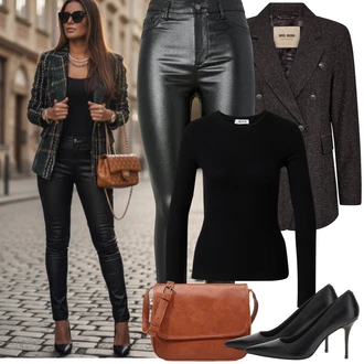 Volejbal Outfit s Černá Pletený top/Pletené tričko/Roláková Košile/Jednoduchý top/Dlouhá košile/Košile s dlouhým rukávem Edited "Jarní Outfit"Look: Volejbal