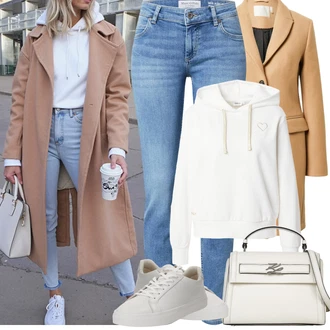 Outfity z džínu Zima s Béžová/Hnědá/Oranžová guido maria kretschmer women "Jarní Outfit"