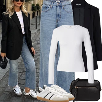 7/8 délka Outfit s Světle modrá Džín s Širokou Nohavicí/Džíny s Rozparkem/Vintage džíny/Baggy Džíny/Džíny Volného Střihu/Džíny Culottes Only "Jarní Outfit"