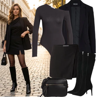 Outfit s Černá/Bílá/Hnědá Pánská taška/Pásková taška/Plážová Taška/Taška/Klasická Taška Přes Rameno/Malá Taška/Brašna/Sportovní Taška Přes Rameno/Cestovní Taška About You "Jarní Outfit"