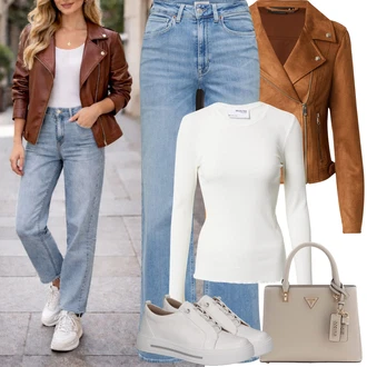 Džínovina Outfit s Světle modrá Džín s Širokou Nohavicí/Zvonové Džíny/Vintage džíny/Dámské Džíny s Délkou 7/8/Pánské tričko/Dad Džíny/Džíny Culottes/Džíny Volného Střihu/Džíny s Rozparkem/Zkrácené Džíny Only "Jarní Outfit"