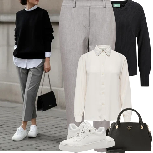 Kombinace Šedá/Béžová/Světle šedá/Hnědá Rovná Kalhoty/Chinos/Bengaline Kalhoty/Navlékací Kalhoty/Obleková Kalhoty/Business Kalhoty/Úzká Kalhoty/Lněné Kalhoty/Mušelínové kalhoty/Kalhoty s nášivkou uprostřed/Kalhoty se Štěrbinou Object