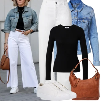 Baseball Outfit s Krémová/Béžová/Bílá Úzká teniska/Tenisky s Bočním Zipem/Kožené tenisky/Nízká Teniska Vagabond Shoemakers "Jarní Outfit"Look: Skating, Baseball, Tenis, Na Procházku, Bruslení