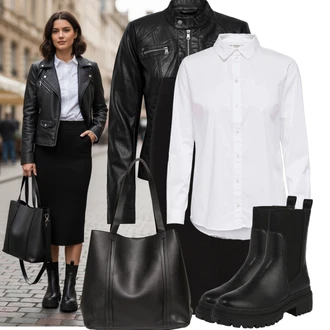 Baseball Outfit s Bílá/Krémová Halenkové Body/Halenka se Stojatým Límcem/Halenka Slim Fit/Blůza s knoflíčkem/Businessová Halenka/Halenka s Dlouhým Rukávem/Žehlení odolná blůza JdY "Hezký jarní outfit"Look: Baseball, Pracovní, Na Procházku