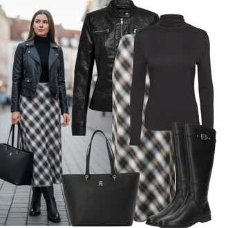 Léto Outfit s Černá/Červená Motorkářské Bund/Kožené Bund/Motorkářská bunda/Bunda z Umělé Kůže Only "Módní outfit pro volný čas"