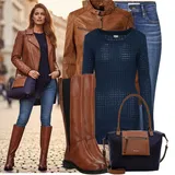 Outfity na zimu Dlouhé s Výstřihem kolem krku image