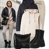 Šněrovací kotníkové boty outfity image