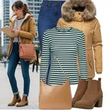 Zimní pruhované outfity image