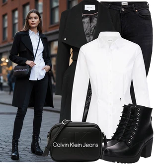 Outfity z džínu Zima s Černá About You "Krásný Ležérní Outfit"