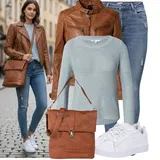 Bombery na motorku outfity image