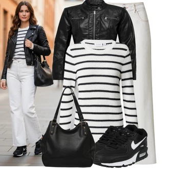 Lesk Outfit s Černá/Červená Motorkářské Bund/Motorkářská bunda/Kožené Bund Bunda z Umělé Kůže Only "Skvělý vzhled pro volný čas"