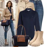 Outfity z džínu s kotníkovými botami image