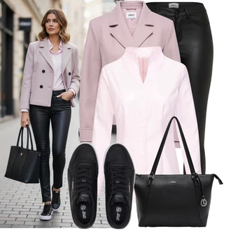 Outfit s Černá Teniska na platformě/Skate Bota/Nízká Teniska/Kožené Tenisky Puma "Stylové kombinace pro volný čas"