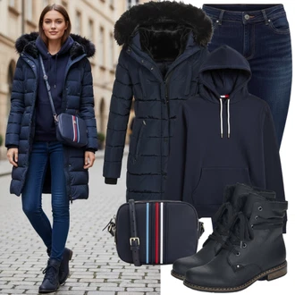 Baseball Outfit s Tmavě modrá Mikina s polovičním zipem/Svetr S Kapucí/Pletená mikina s kapucí/Oversize mikina/Kožená bunda/Vintage mikina/Sportovní mikina/Originální mikina TRIANGLE "Volnočasové oblečení"Look: Volný čas, Baseball, Na Plachtění