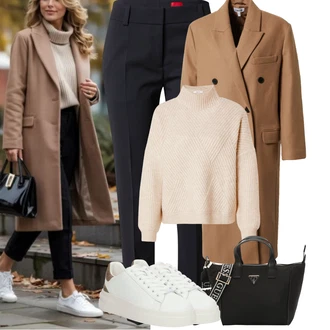 Jednobarevný Outfit s Tmavě modrá/Modrá/Světle modrá Nezařazené Hugo, Hnědá/Béžová/Khaki Nezařazené Edited "zimní oblečení"