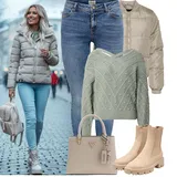 Outfity s béžovými Chelsea botami image